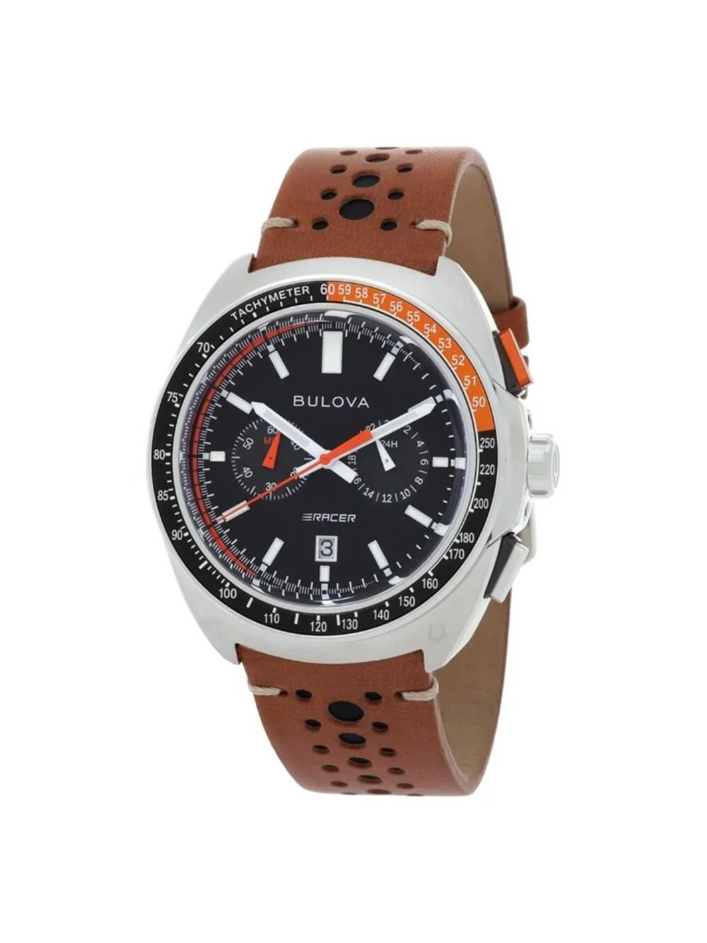NWT Bulova Racer Chronograph Quartz Black Dial Men's Watch